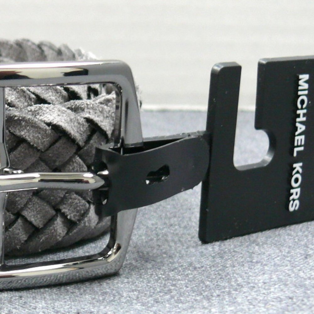 Michael Kors Men's Belt Gray Suede Braided Belt LG